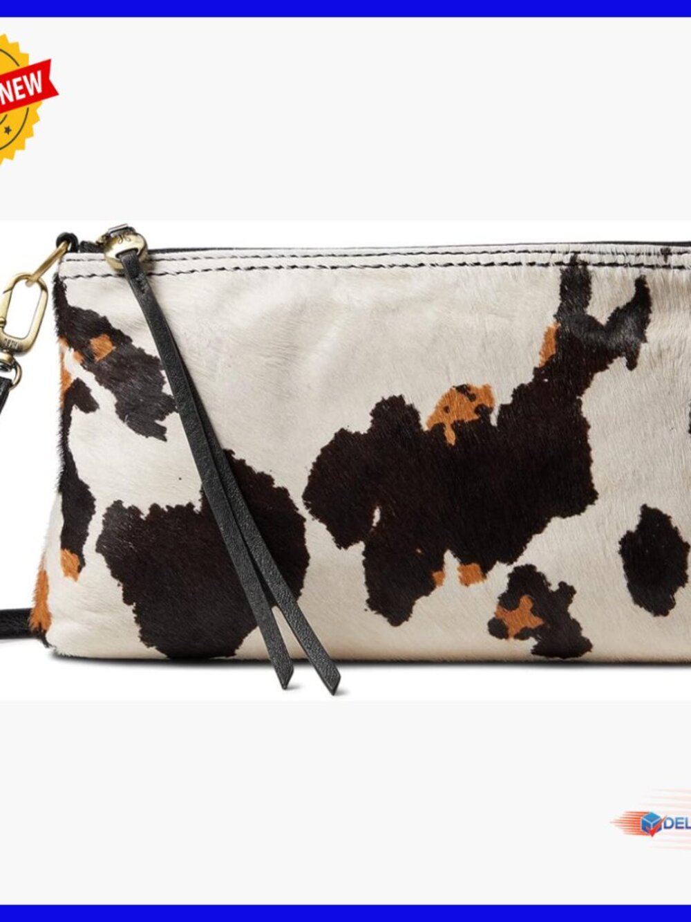 Convertible Hair-On Hide Crossbody Hobo Bag, 3-Way Wear
